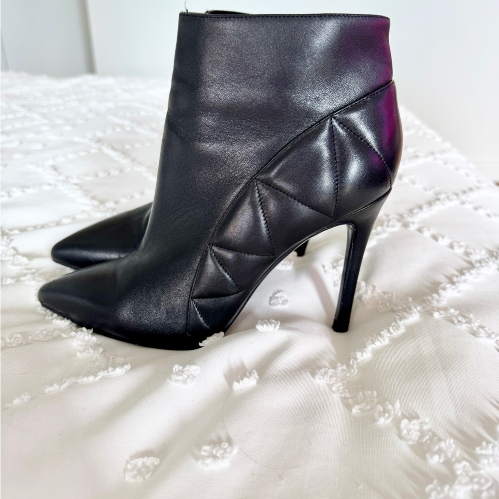 RUDSAK Black Leather Heeled Ankle Boots